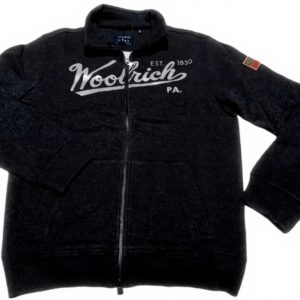 Felpa Uomo WOOLRICH Basic Fleece Track Grigio Silver