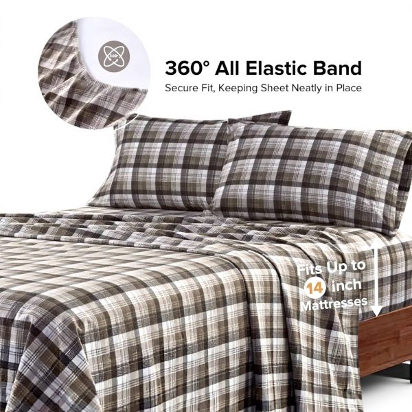 Lenzuola Woolrich flanella cotone charms calde King size