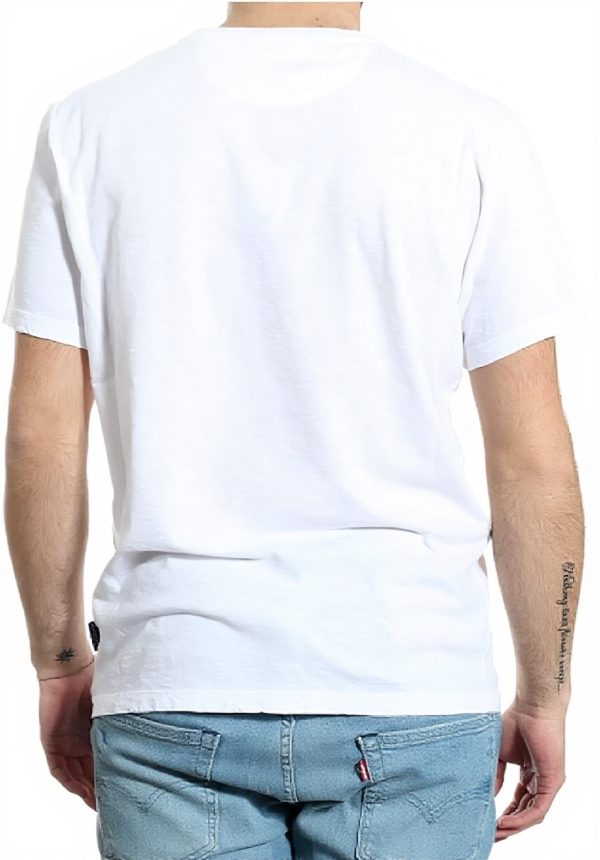 T-Shirt Uomo Woolrich Bianco Casual 2XL Comodo