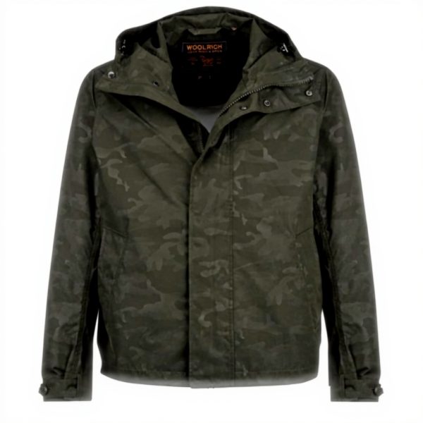 Giacche WOOLRICH Camou Rudder Jacket Summer Melton Blue