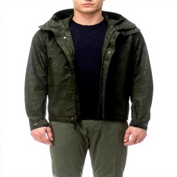 Giacche WOOLRICH Camou Rudder Jacket Summer Melton Blue