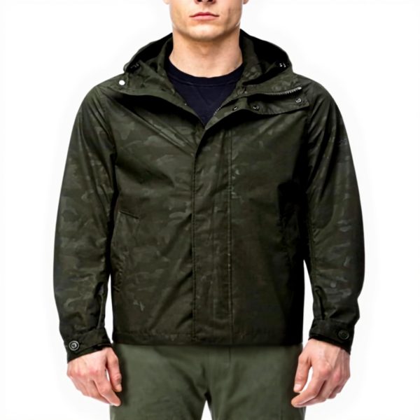 Giacche WOOLRICH Camou Rudder Jacket Summer Melton Blue