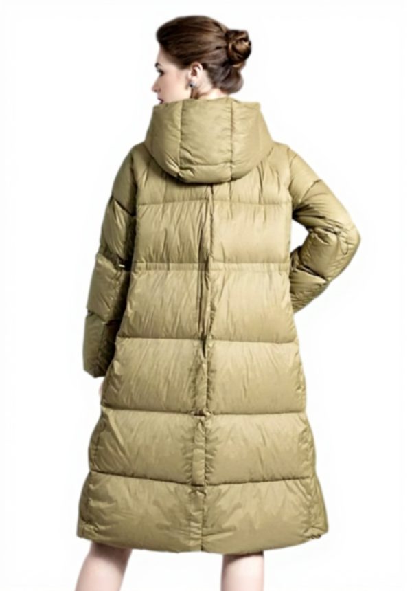 Piumino Donna AKT Nero Piuma dOca Lungo Invernale