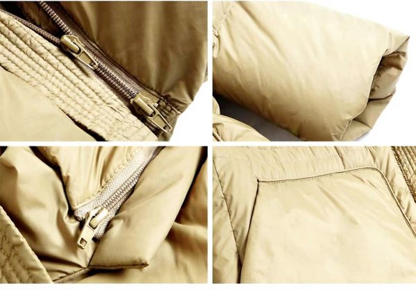 Piumino Donna AKT Nero Piuma dOca Lungo Invernale