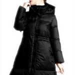 Piumino Donna AKT Nero Piuma dOca Lungo Invernale