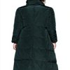 AKT Piumino Lungo Donna Nero Piumino Invernale Cappotto