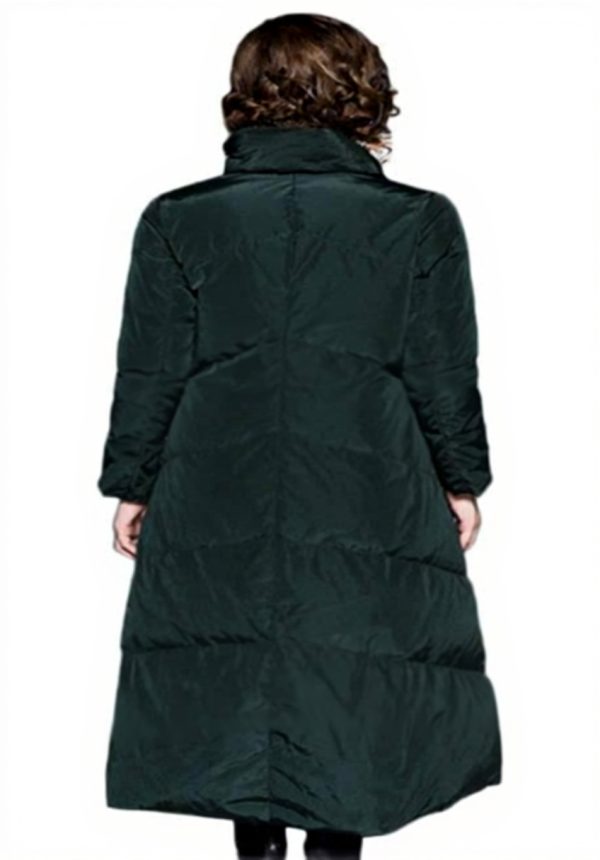 AKT Piumino Lungo Donna Nero Piumino Invernale Cappotto