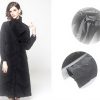 AKT Piumino Lungo Donna Nero Piumino Invernale Cappotto
