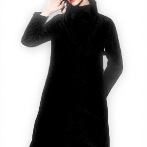 AKT Piumino Lungo Donna Nero Piumino Invernale Cappotto