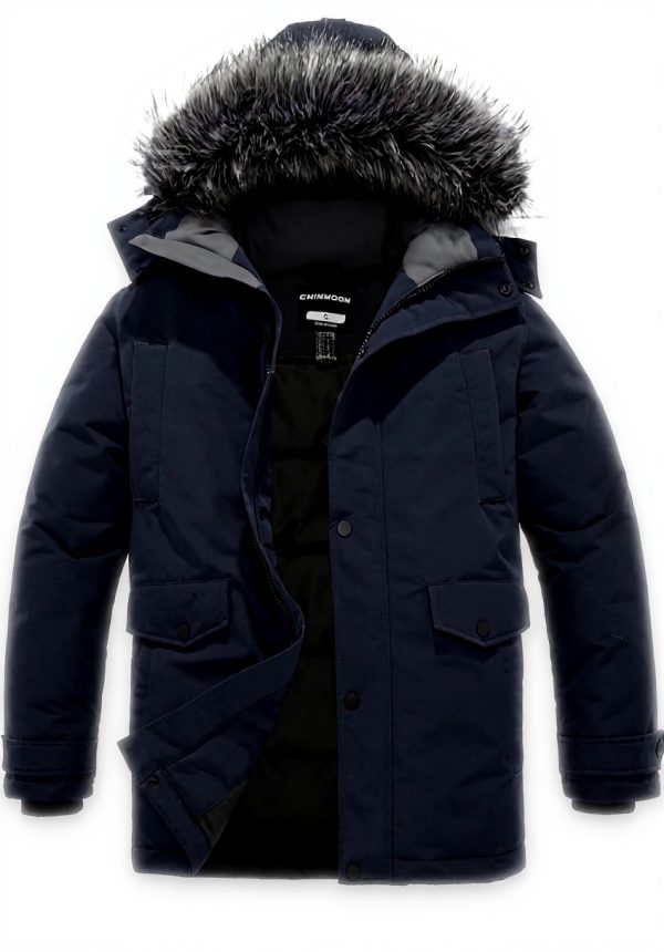 CHIN·MOON Giacca Antivento Calda Uomo Parka Impermeabile