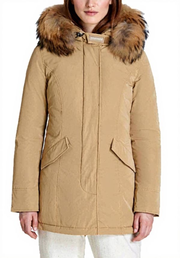 Woolrich Arctic Parka Women Luxury Gold Khaki Jacket
