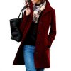 Huoghebg Cappotto Donna Invernale Misto Lana Comodo Elegante