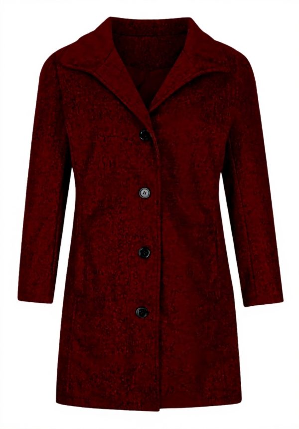 Huoghebg Cappotto Donna Invernale Misto Lana Comodo Elegante