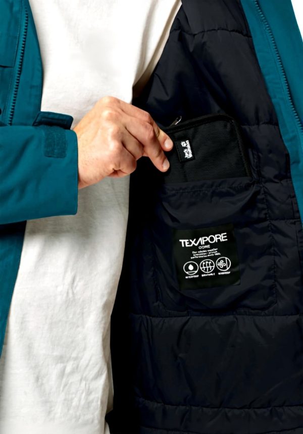 Jack Wolfskin Parka Uomo Impermeabile Antivento Materiali