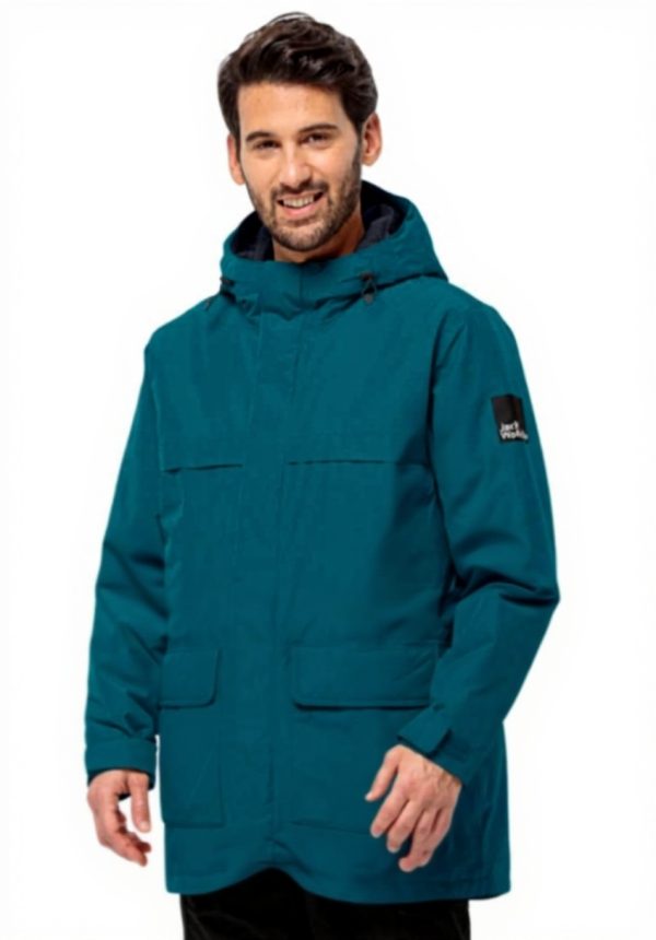 Jack Wolfskin Parka Uomo Impermeabile Antivento Materiali