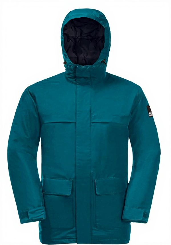 Jack Wolfskin Parka Uomo Impermeabile Antivento Materiali