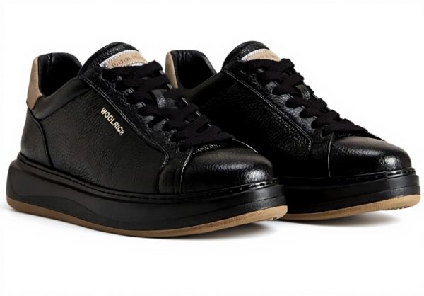 Sneakers Woolrich Arrow Court uomo pelle casual stringate