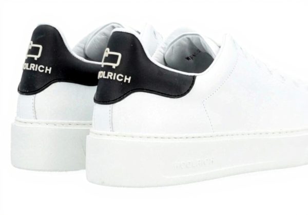 Sneakers Woolrich Classic Court uomo pelle bianca Made Italy