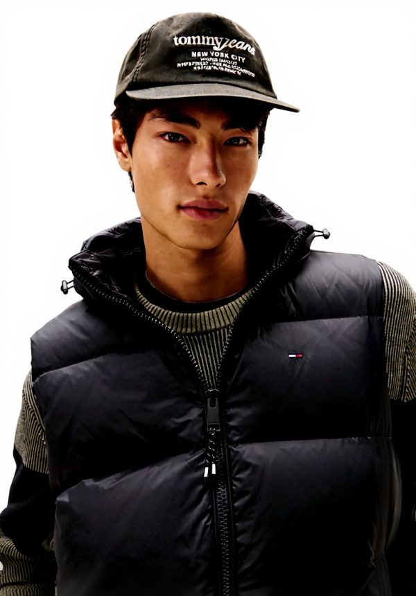 Tommy Jeans Essential Down Vest Hooded Mens Gilet Recycled