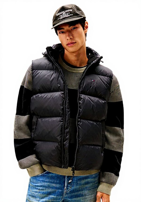 Tommy Jeans Essential Down Vest Hooded Mens Gilet Recycled