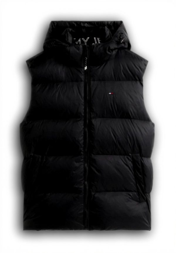 Tommy Jeans Essential Down Vest Hooded Mens Gilet Recycled