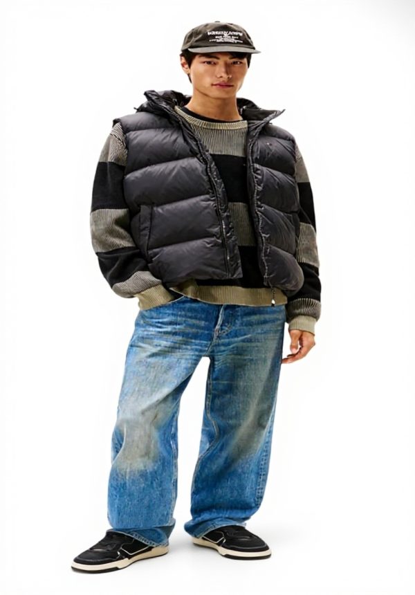 Tommy Jeans Essential Down Vest Hooded Mens Gilet Recycled