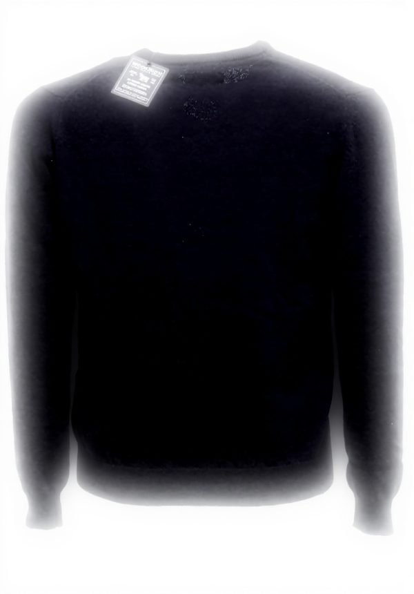 Maglione Uomo Woolrich Blue V-Neck Lana XXL