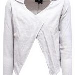 WOOLRICH Cardigan Grey Cotton Sweatshirt Girls 10 Years