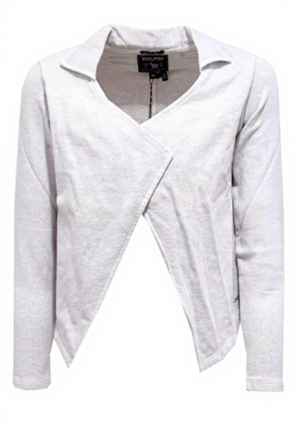 WOOLRICH Cardigan Grey Cotton Sweatshirt Girls 10 Years