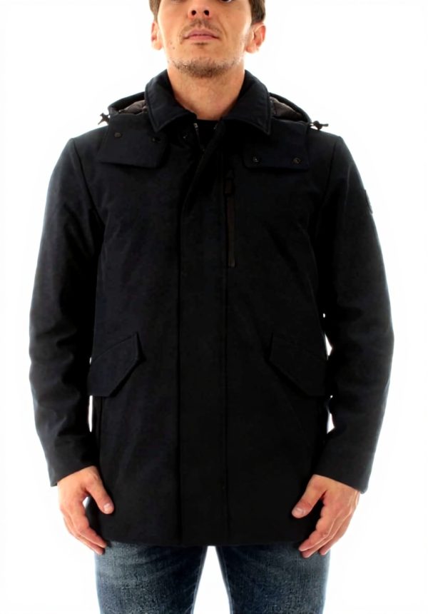 WOOLRICH Barrow Mac Tech Softshell Jacket Men Blue Large