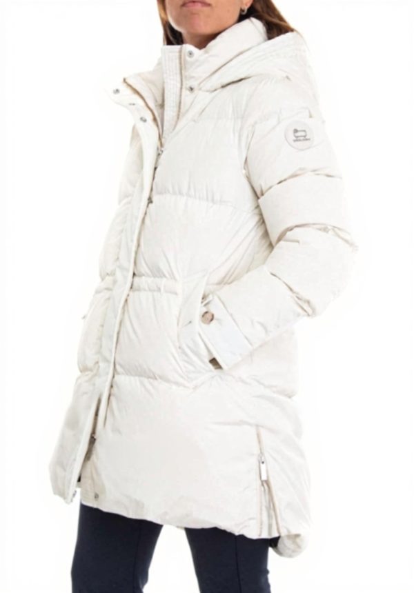 Giacconi WOOLRICH donna Bianco piumino cerniera