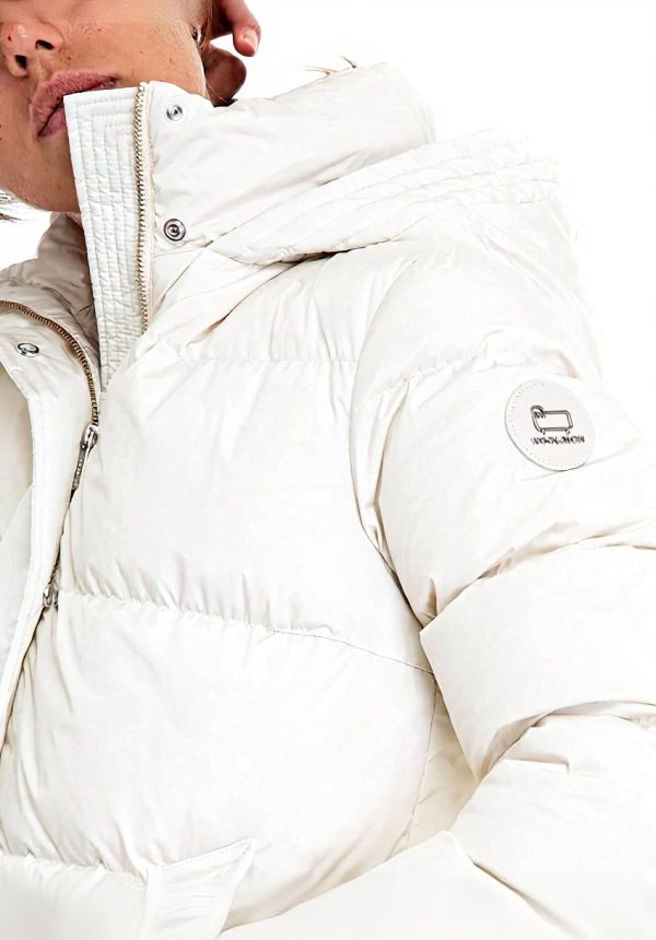 Giacconi WOOLRICH donna Bianco piumino cerniera
