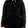Giacconi WOOLRICH donna Nero parka senza collo