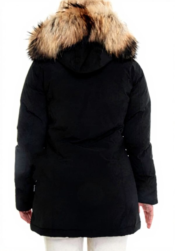 Giacconi WOOLRICH donna Nero parka senza collo