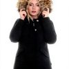 Giacconi WOOLRICH donna Nero parka senza collo