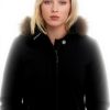 Giacconi WOOLRICH donna Nero parka senza collo