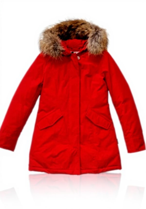 WOOLRICH Arctic Parka Long Womens Red Winter Coat