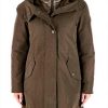 Giubbotto Donna WOOLRICH Verde Parka 3in1 militare lungo
