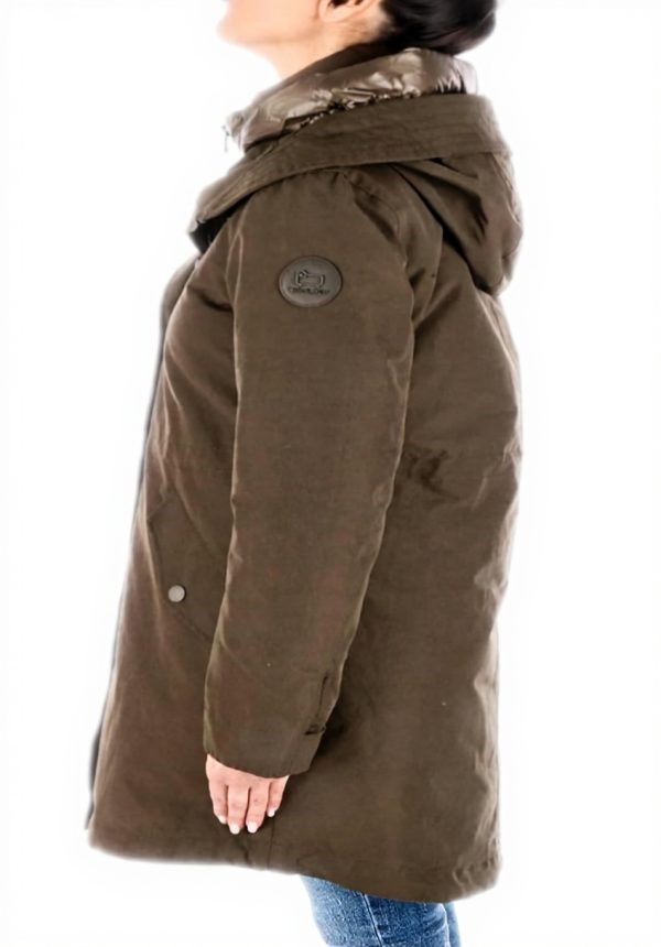 Giubbotto Donna WOOLRICH Verde Parka 3in1 militare lungo