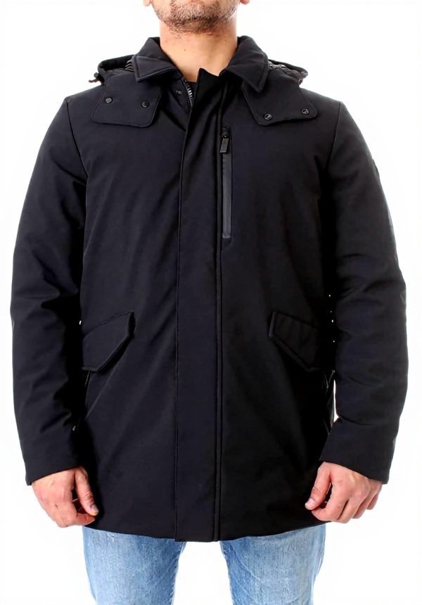 Giubbotto Woolrich Uomo Barrow Nero Parka Impermeabile