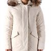 Woolrich Arctic Parka Women Long Luxury Cream Coat
