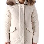 Woolrich Arctic Parka Women Long Luxury Cream Coat