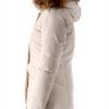 Woolrich Arctic Parka Women Long Luxury Cream Coat