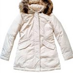 Woolrich Luxury Arctic Parka Womens Long Cream Coat XS