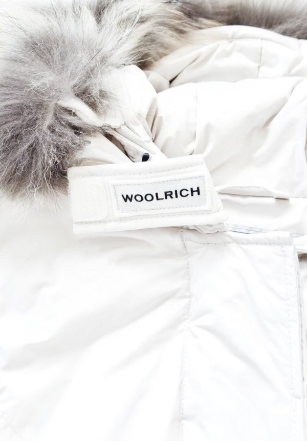 Woolrich Luxury Arctic Parka Womens Long Cream Coat XS