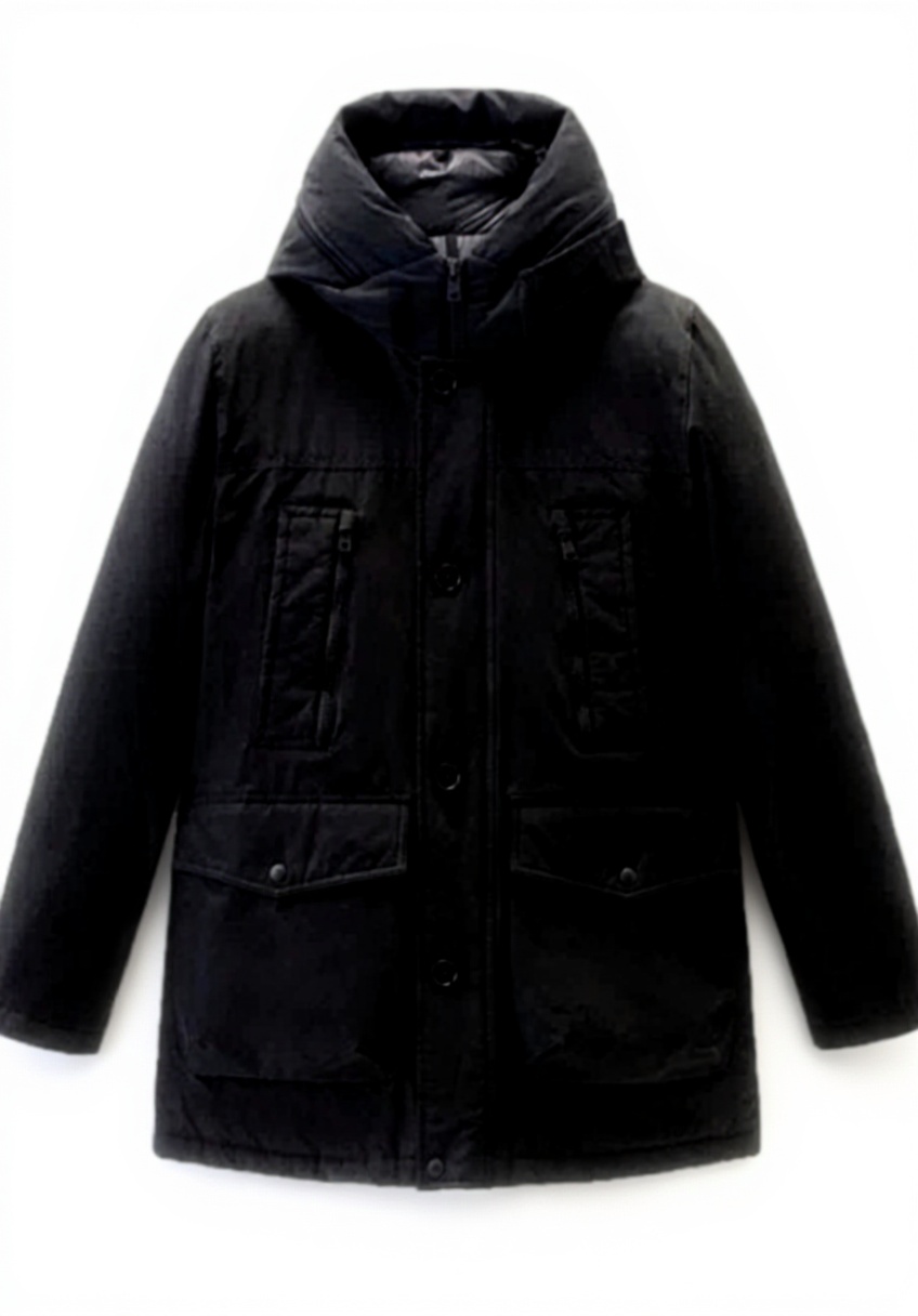 WOOLRICH Giubbotto Uomo Ramar Arctic Parka Cappotto Nero
