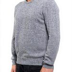Maglione Uomo Woolrich Supergeelong Grigio Chiaro Taglia S