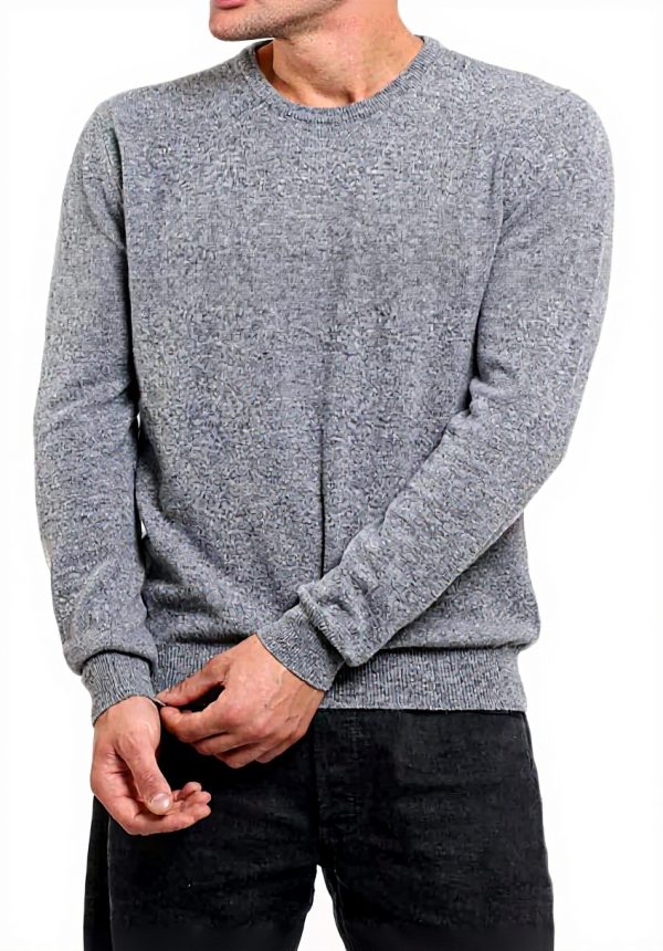 Maglione Uomo Woolrich Supergeelong Grigio Chiaro Taglia S