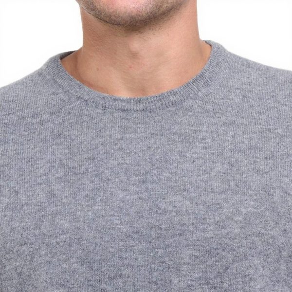 Maglione Uomo Woolrich Supergeelong Grigio Chiaro Taglia S