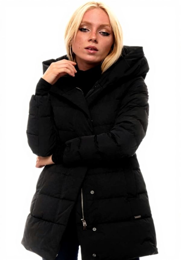WOOLRICH Puffy Prescot Parka Donna Nero Cappotto Piumino